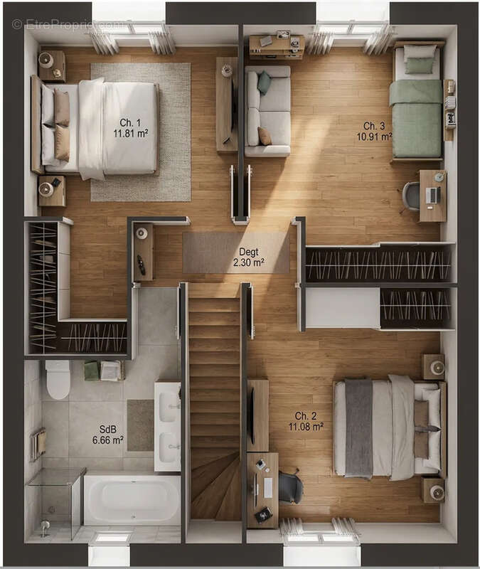 Maison étage 89 m2 habitable - photo 4