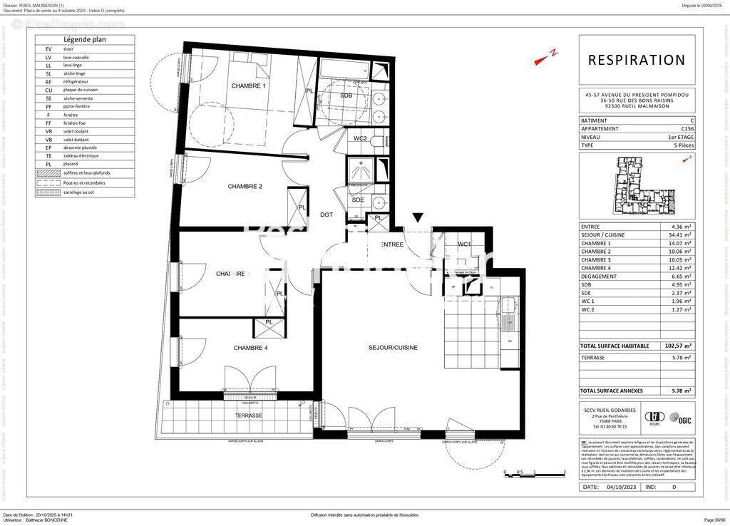 Appartement à RUEIL-MALMAISON