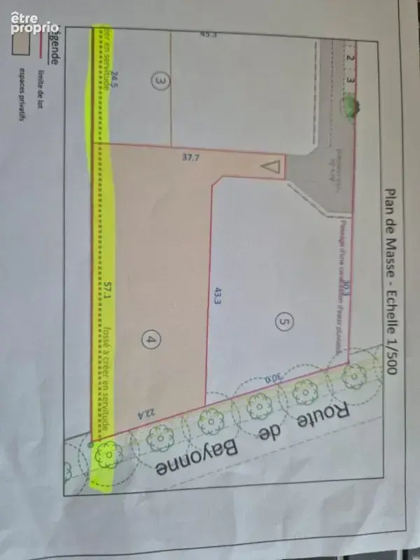 Leguevin  terrain plat viabilise  de 1274 m2 - photo 5