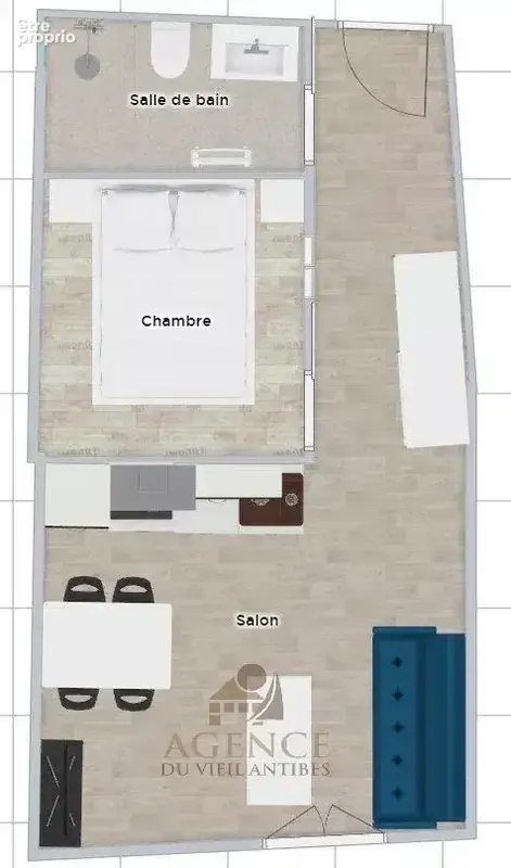Vieil Antibes – Remparts  Charmant 2 pièces de 28 m² - photo 9