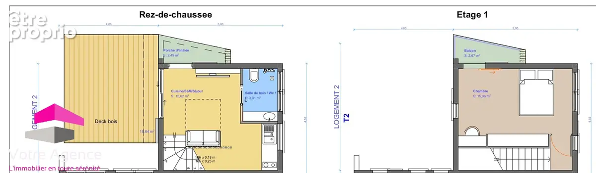 Duplex T2 au panorama bleu - photo 3