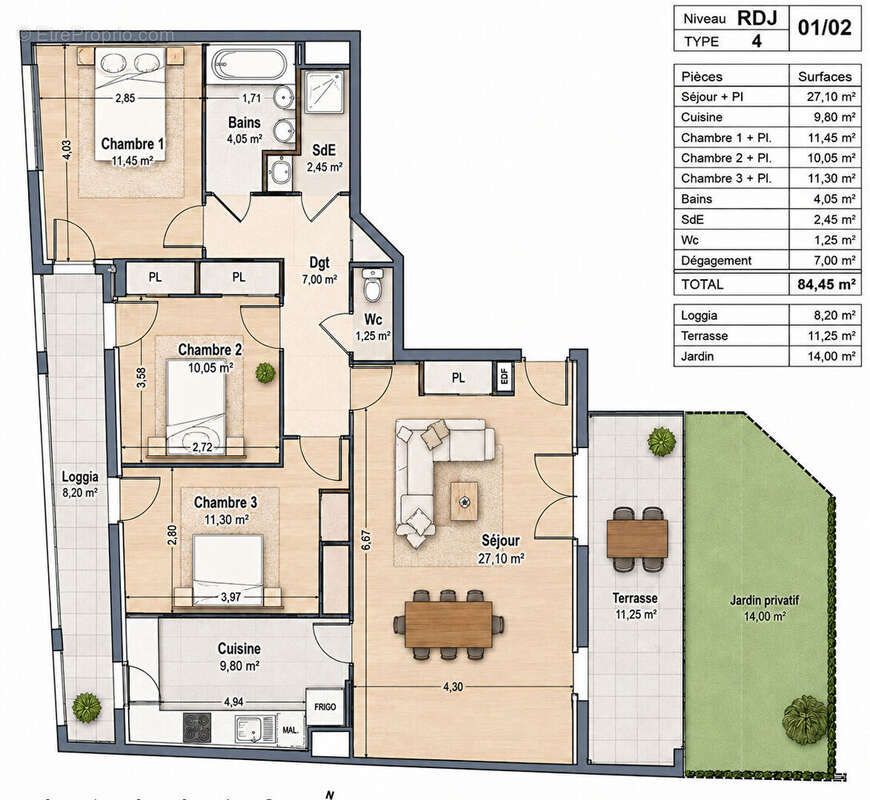 Appartement à SAINTE-FOY-LES-LYON