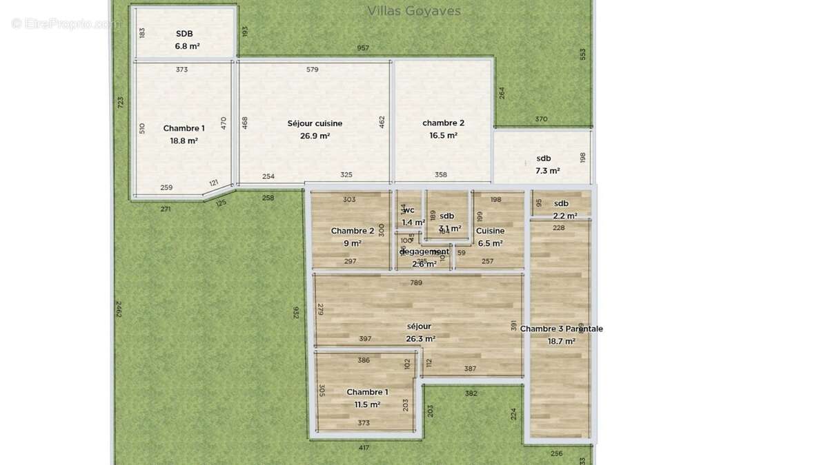 SAINTE CLOTILDE (97490) - A vendre 2 maisons mitoyennes T3 + T4 sur parcelle de 501 m² - photo 4