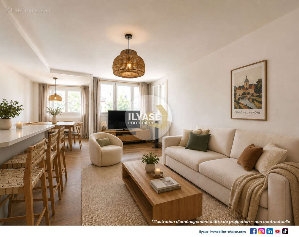 Appartement T4  3 CH  Cave  Parking privatif en sous-sol - photo 3