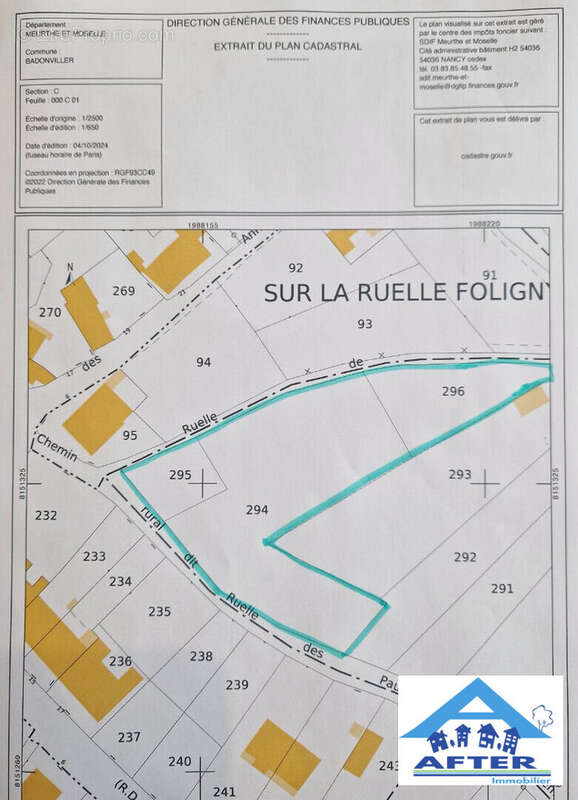 Terrain à BADONVILLER