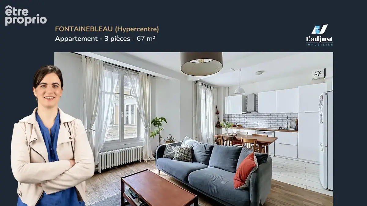 Fontainebleau hypercentre, 67 m², 2 chambres, pompe à chaleur et climatisation, cave - photo 1