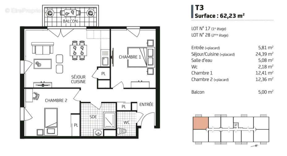 Appartement à QUIMPER