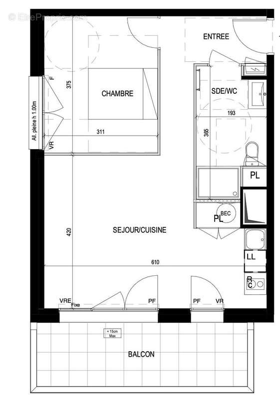 Appartement 46 m² à Saint-Herblain  - photo 9