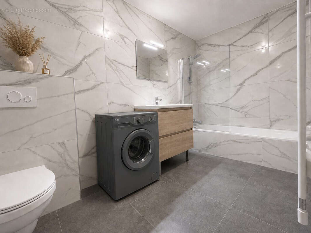 SALLE DE BAINS/WC - Appartement à SAINT-PIERRE-EN-FAUCIGNY