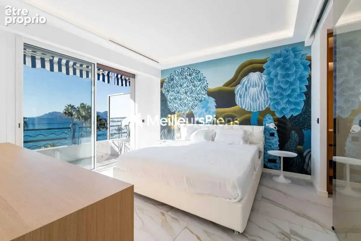 Cannes-Croisette, superbe appartement 4ème étage : 2 chambres, terrasse, vue mer - photo 10