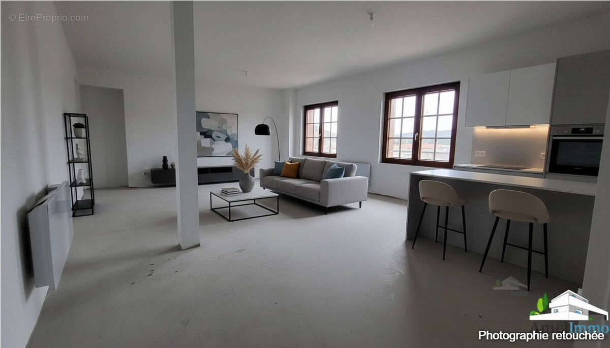 Salon/cuisine image pour se projeter - Appartement à ROUSSILLON