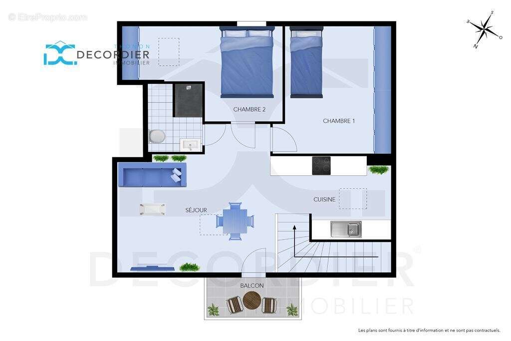 Appartement t3 - climatisé - 64,01 m² dont 45 m² carrez - photo 2