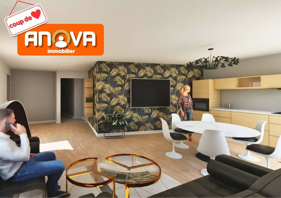 5 pièces Saverne vue Homestaging séjour - Appartement à SAVERNE