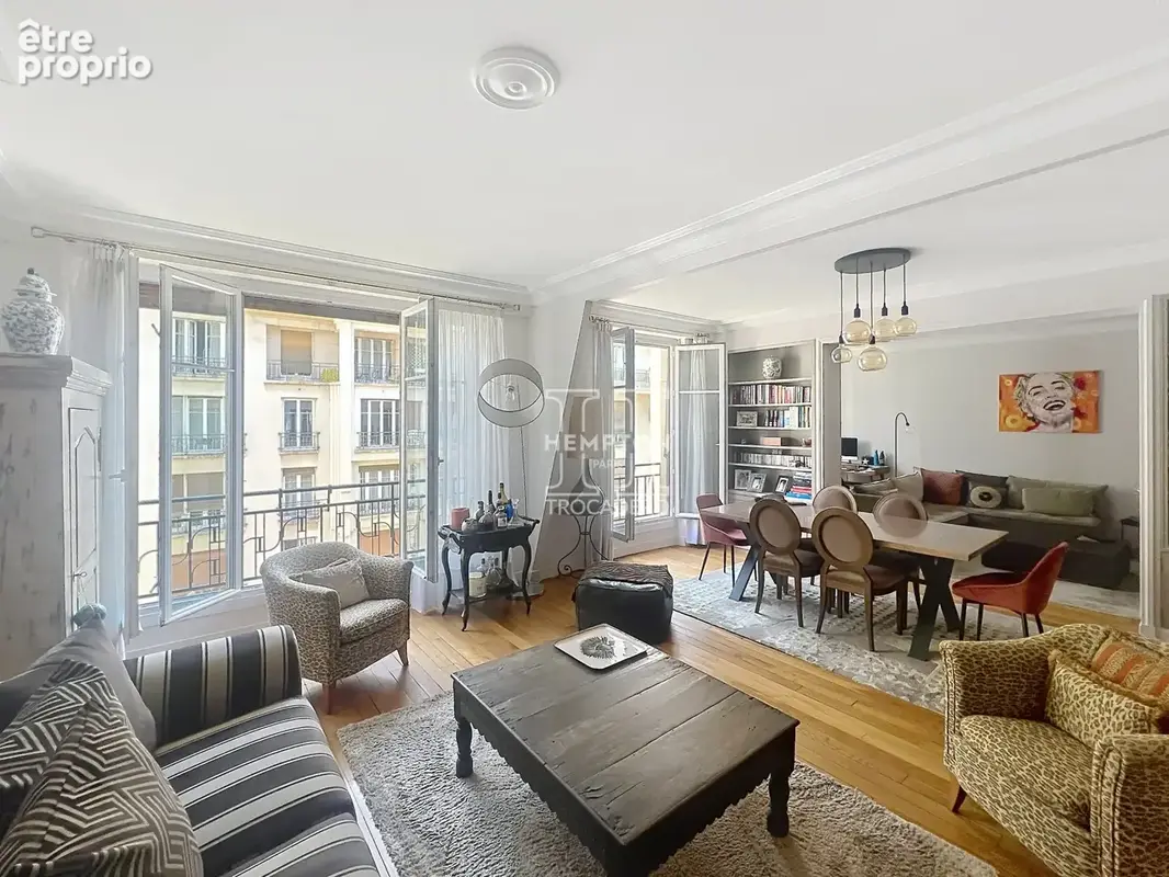 Paris xvi   auteuil / sainte-périne   128 m2   triple séjour de 52 m2 - 3/4 chambres - photo 2