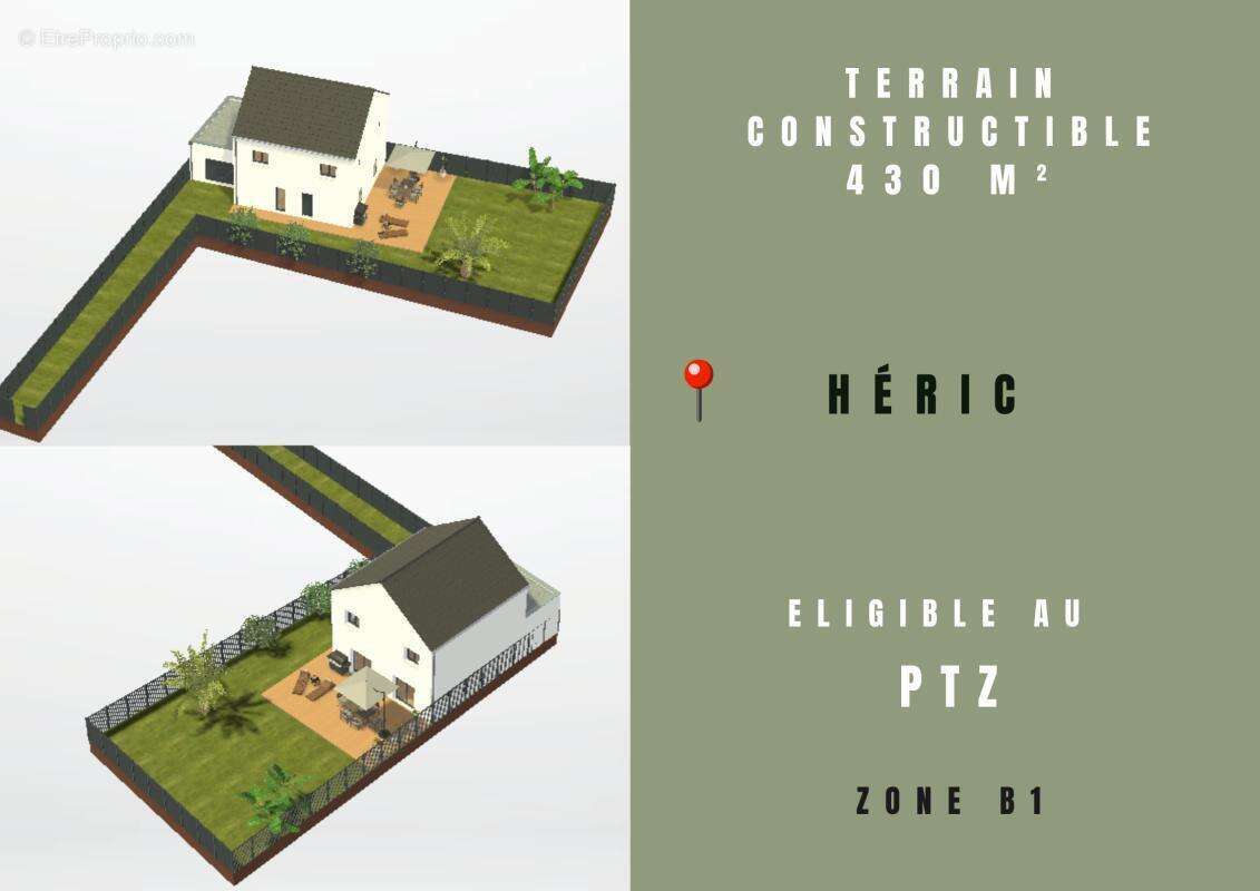 Terrain constructible - heric  - bourg - photo 4