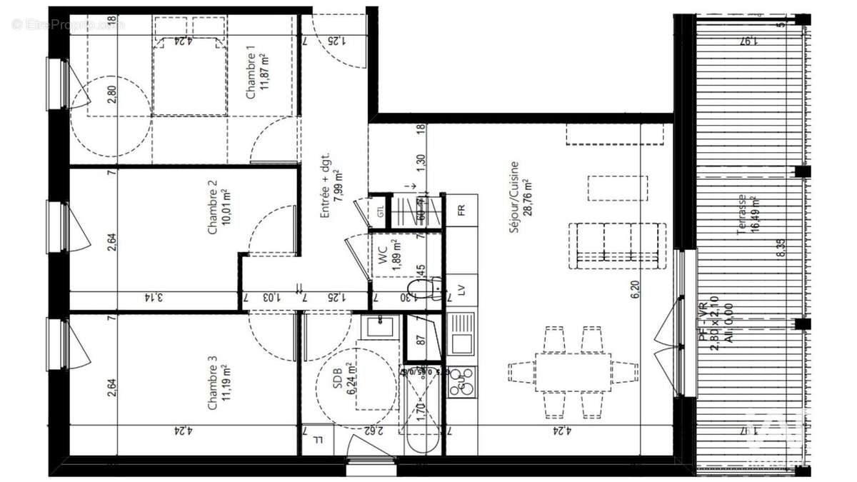 Appartement 78 m² à Beaumont  - photo 4
