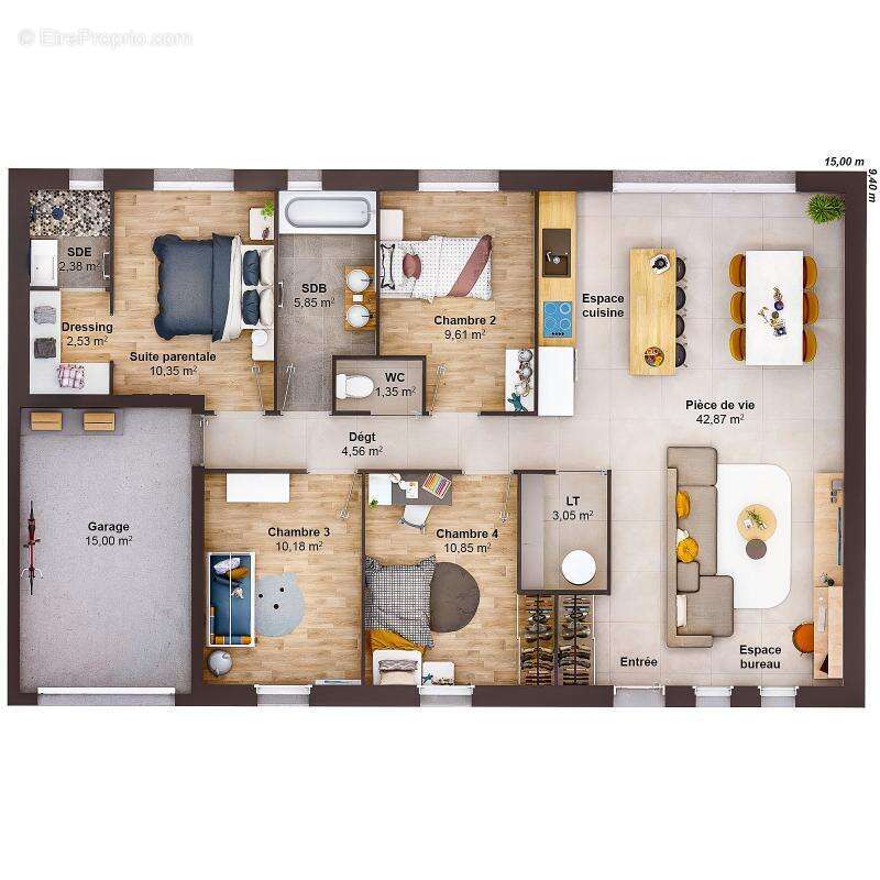 Maison 6 pièces 105 m2 - photo 7