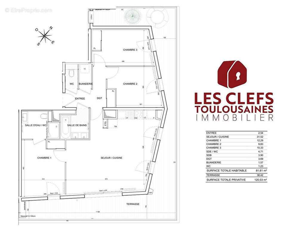 Appartement à TOULOUSE