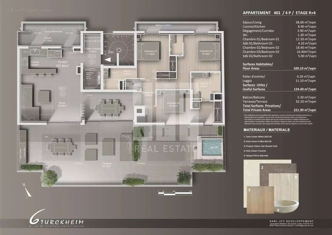 Superbe penthouse aux prestations hauts de gammes - au calme a deux pas du centre ville - résidence récente de 7 appartements - photo 2