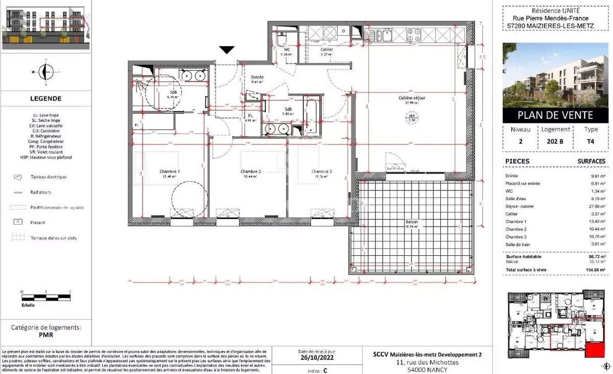 Appartement à MAIZIERES-LES-METZ