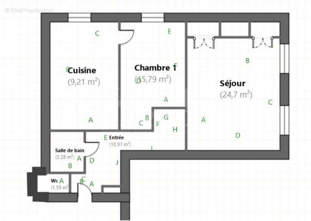 Lyon 7 quai claude bernard / universites t2 66m² excel etat 295000€ - photo 11
