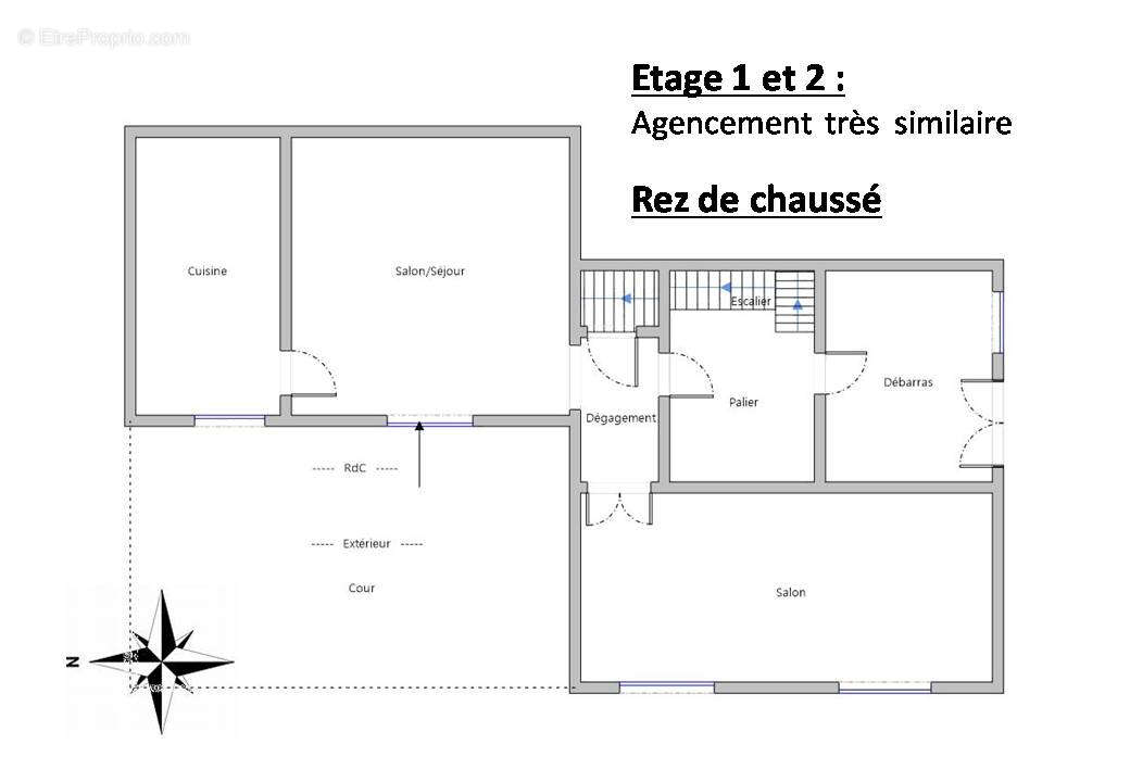 Narbonne Centre : Maison de Caractère de 171 m²  - T8  -  R+2 - avec Cour-Parking et Toit-Terrasse - photo 17