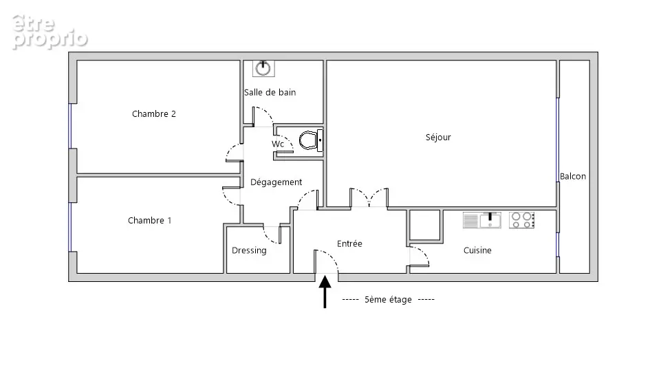 COURBEVOIE - Rue Armand Sylvestre - dernier étage 3 pièces  64m² + balcon 6m² vendu occupé - photo 5