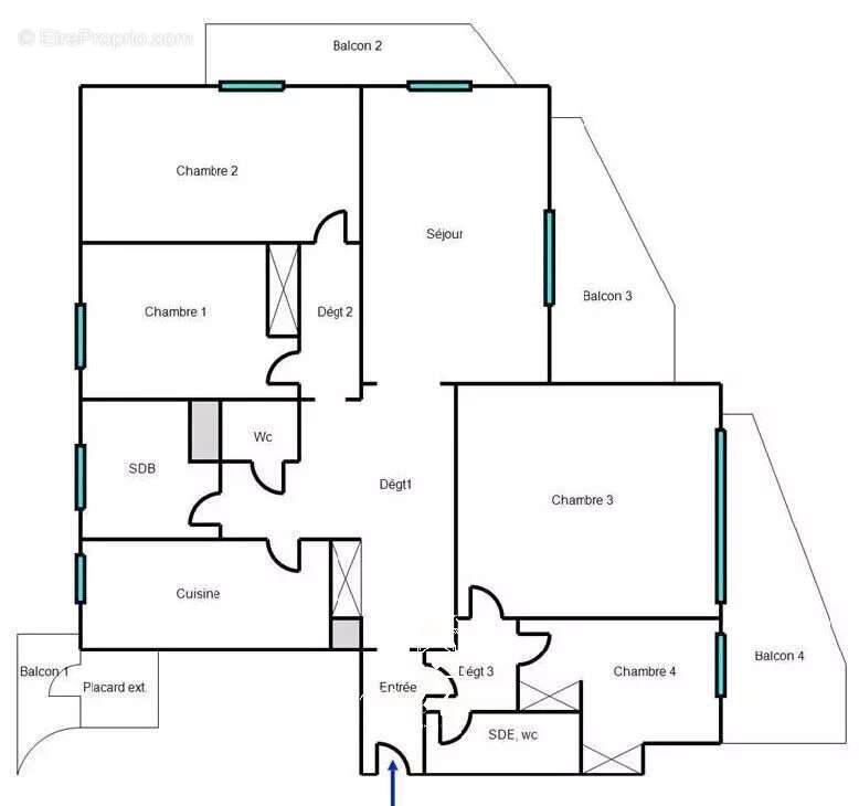 Nice Cimiez 4/5P 102m² - Fort potentiel - "Marie Ange" - photo 14