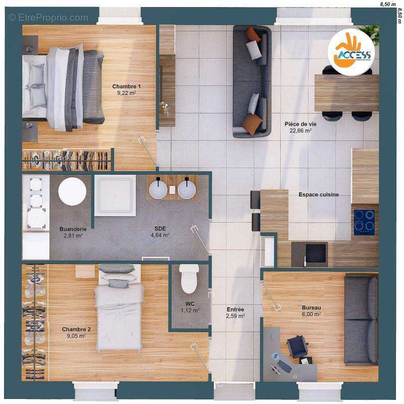 Maison 5 pièces 58 m2 - photo 3