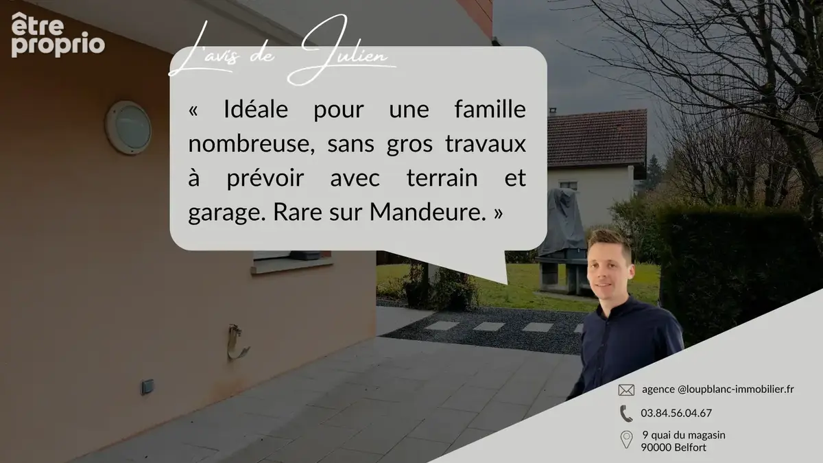 Maison mitoyenne de 100 m2 avec terrasse, balcon, garage et parkings   Mandeure - photo 11