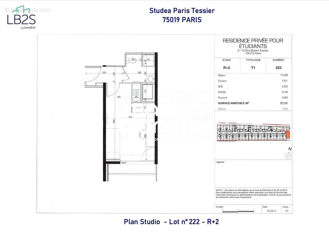 Appartement à PARIS-19E
