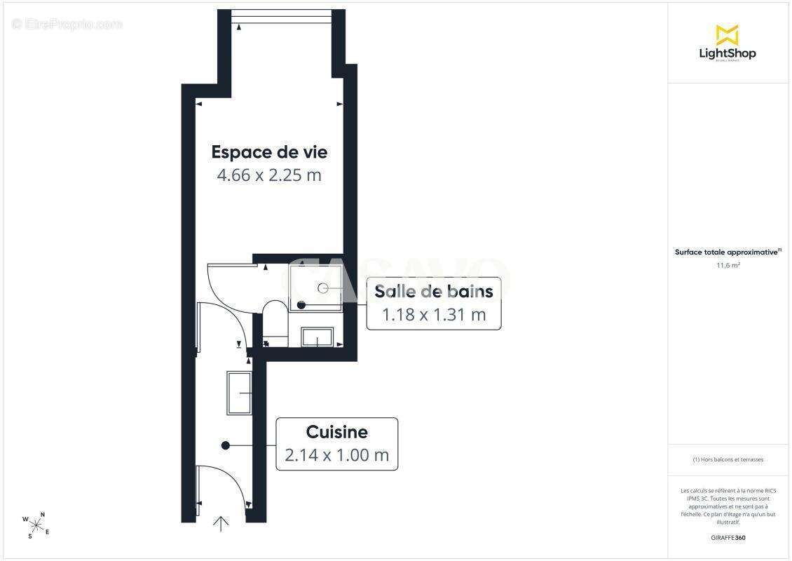 Vente Appartement 1 pièce de 12m² - 75016 Paris - photo 2
