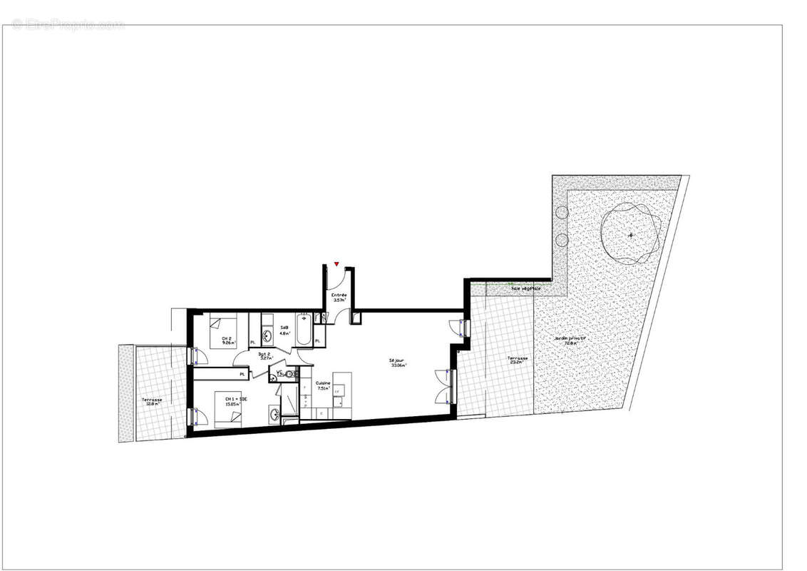 Appartement à vendre 3 pièces IVRY SUR SEINE (94) - photo 2