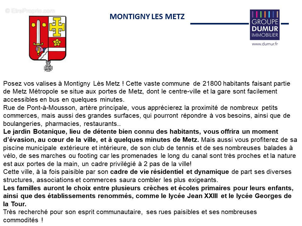Appartement à MONTIGNY-LES-METZ