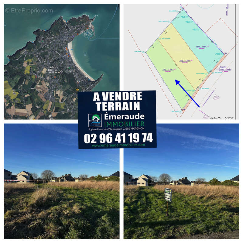 St cast le guildo 1000m de la plage au calme  hors lotissement terrain 481m2 - photo 2