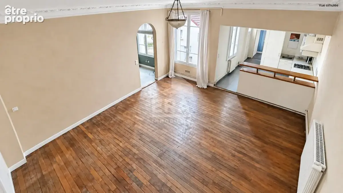 Appartement t3 de 82 m² avec box privatif - beaux volumes, cachet de l'ancien et vue privilégiée sur saint-benoît - photo 3