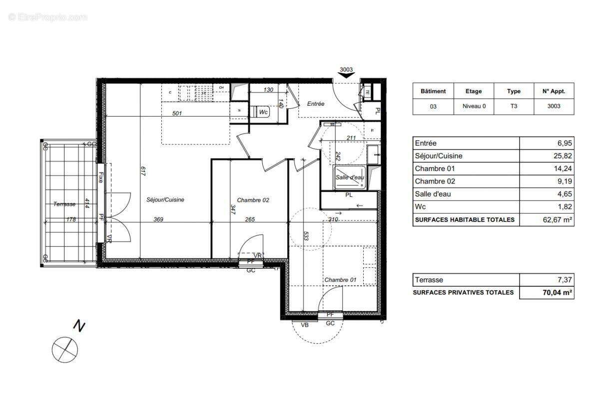 Appartement à SAINT-ETIENNE-DU-GRES