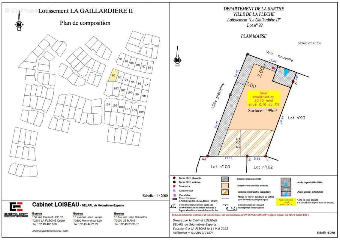 Terrain à LA FLECHE