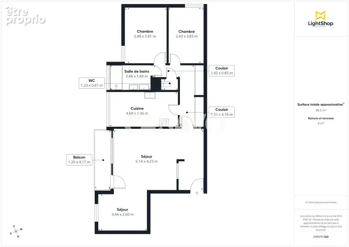 Vente Appartement 4 pièces de 81m² - 69140 Rillieux-la-Pape - photo 5