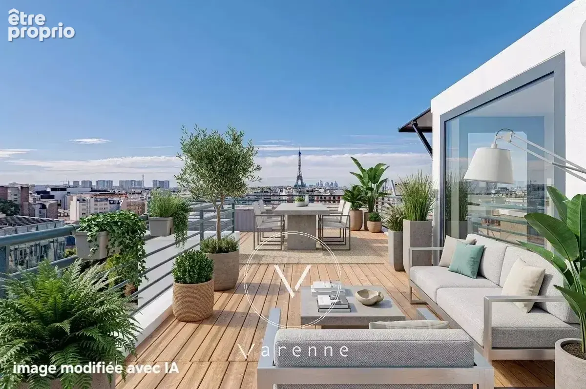 EXCLUSIVITE - Appartement à vendre 76m2 carrez avec terrasse 30m2 vue sur tout Paris - photo 3