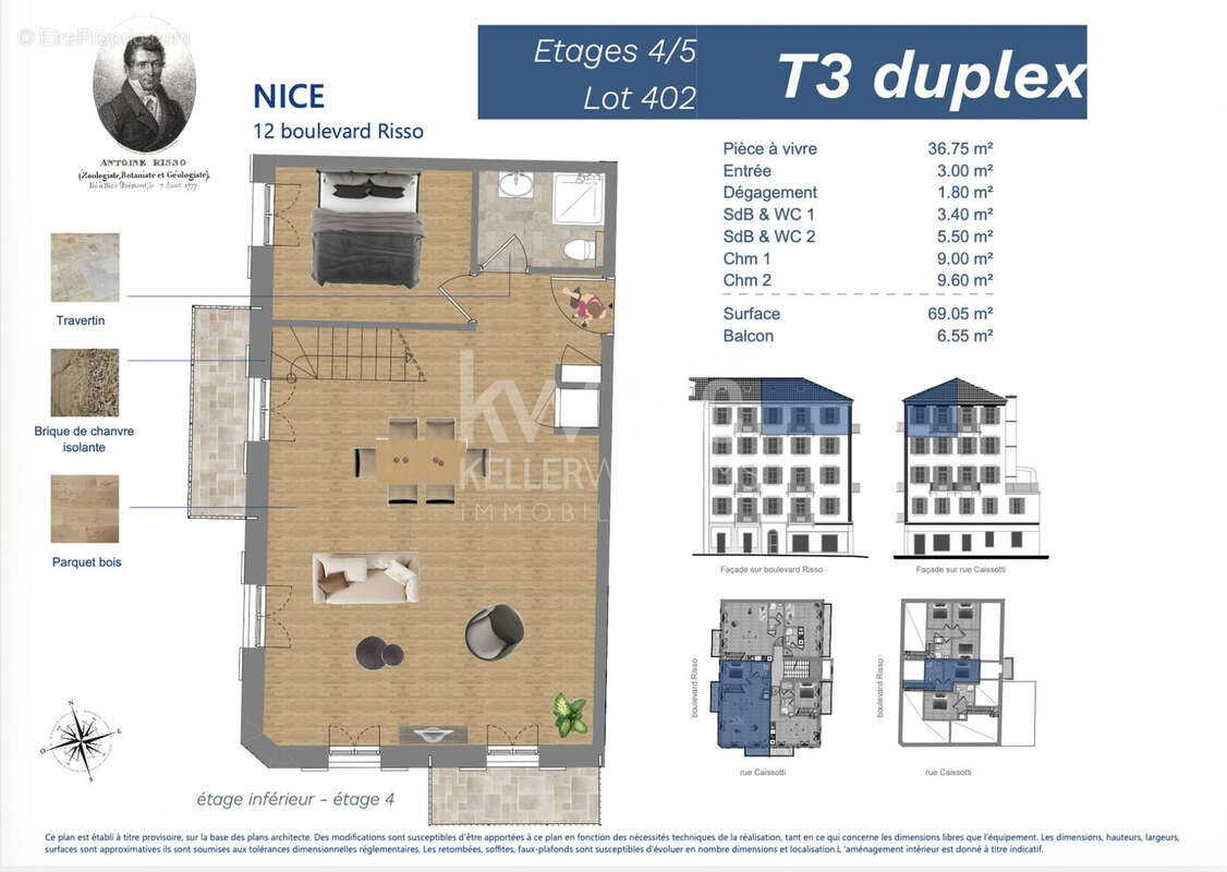 Appartement 69 m² à Nice  - photo 6