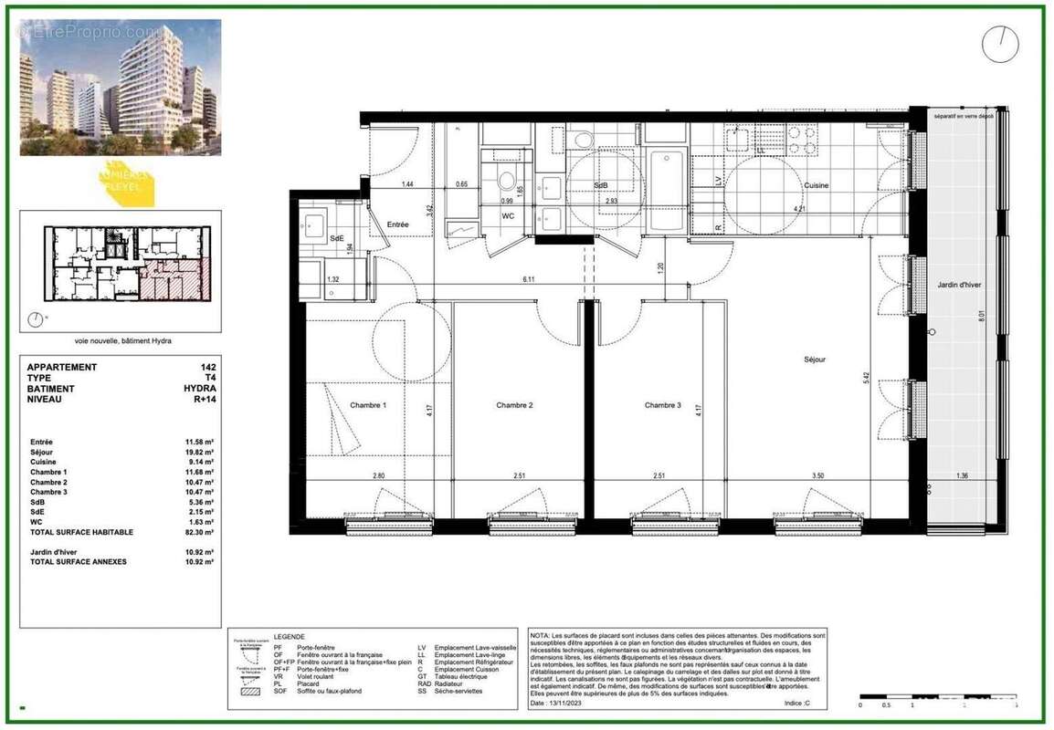 Appartement 82 m² à Saint-Denis  - photo 8