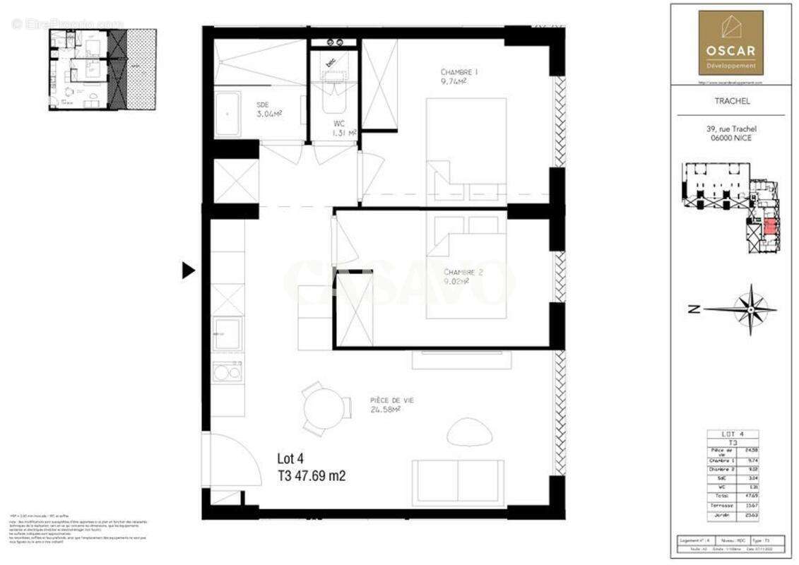 Vente Appartement 3 pièces de 48m² - 06000 Nice - photo 2