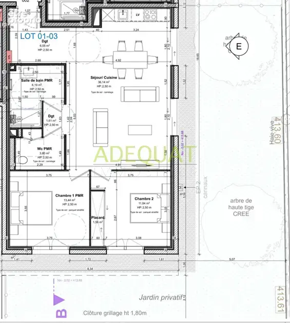 SAINT ANDRE LE GAZ, appartement T3 + 1 parking privatif + jardin de 100m2... - photo 3