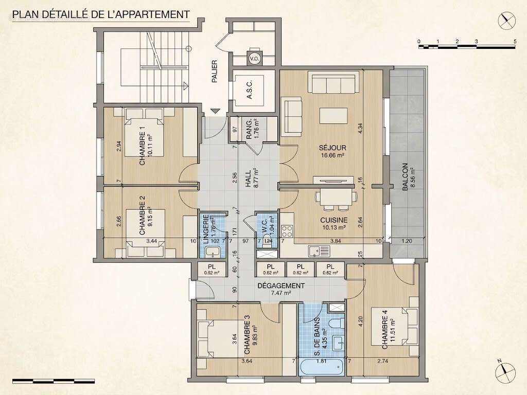 Appartement à PARIS-19E