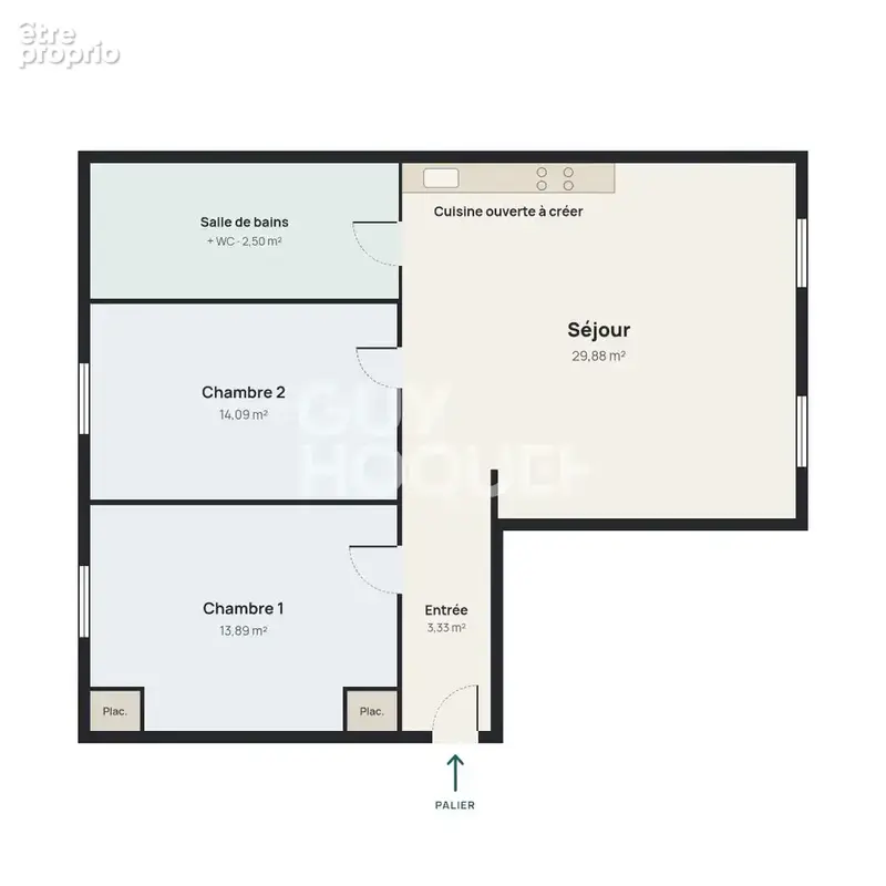 3 pièces 67 m² Bellecombe Lyon 6e - photo 10