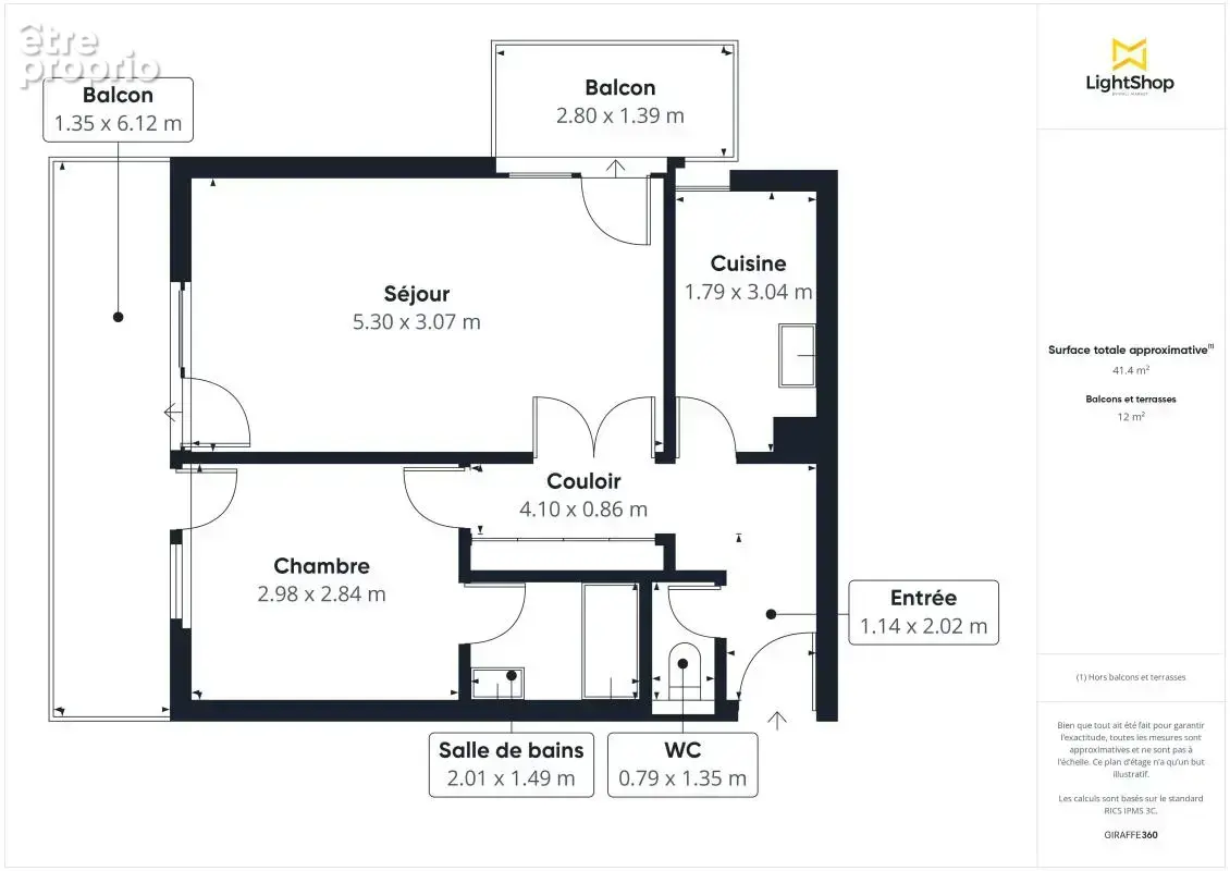 Luminosité et vues dégagées ! Appartement 2 pièces de 42 m² avec balcons - Rue de Rocroy, Saint-Maur-des-Fossés - photo 3