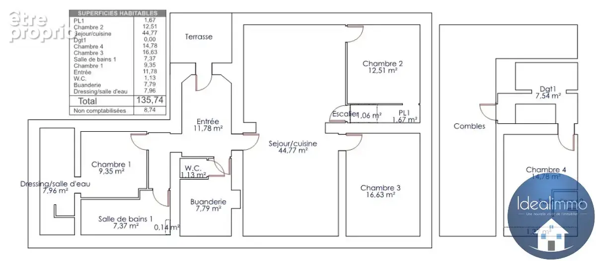 appartement de 135 m2 en duplex avec jardin partagé (vendu loué) - photo 3