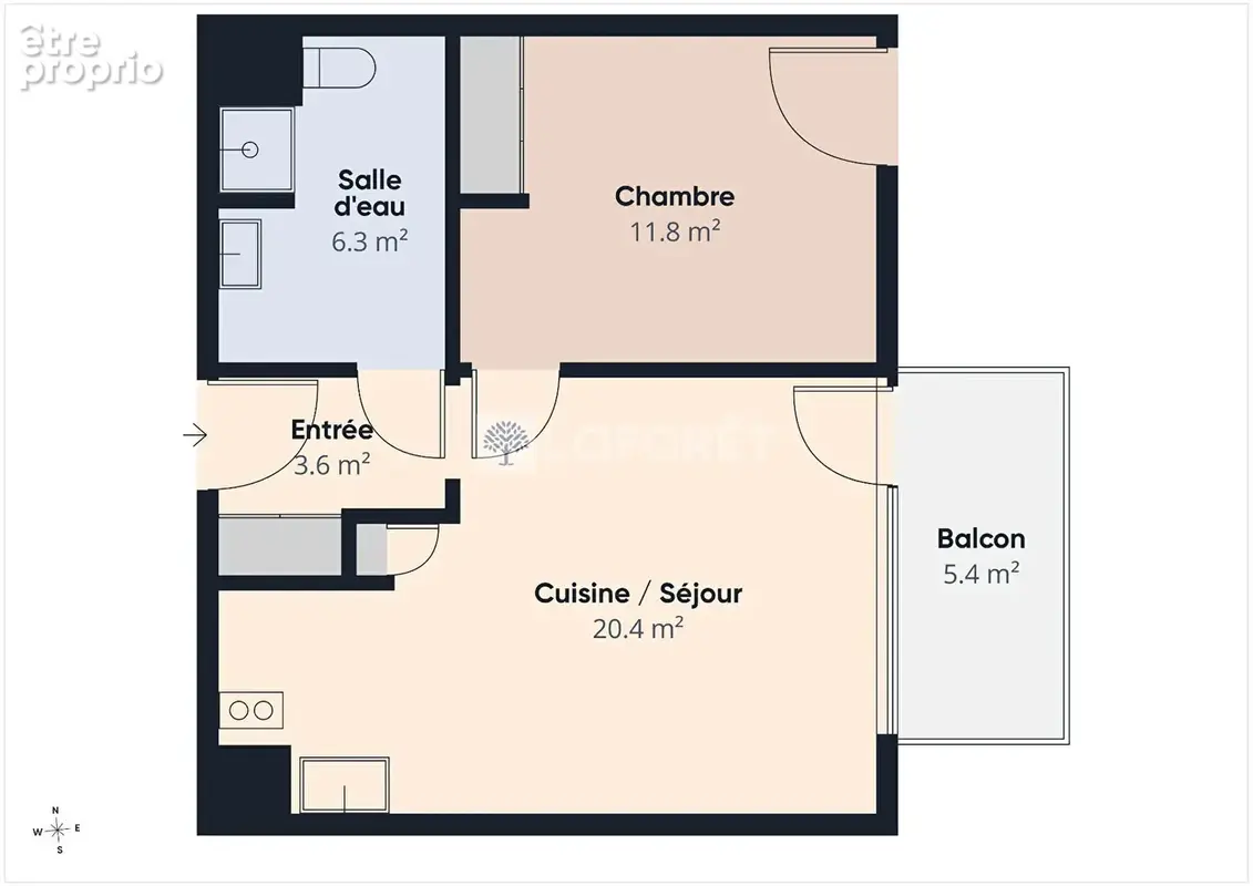Appartement Douarnenez 2 pièces 42.15 m2 - photo 7