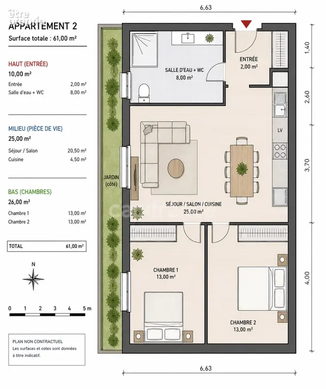 Appartement de 3 pièces de 61 M² à GRANVILLE - photo 2